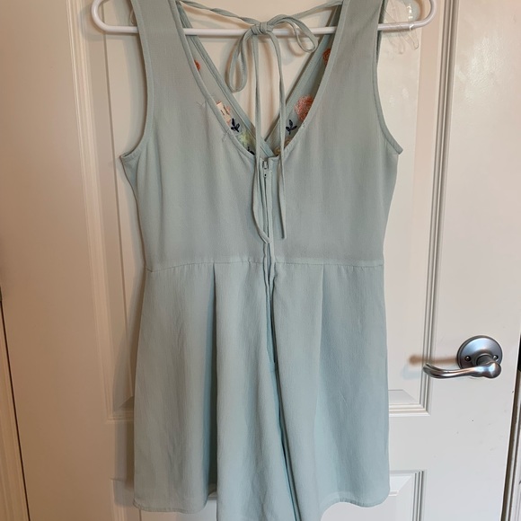 Altar’D State Blue Flower Embellished Romper, S - Picture 5 of 6